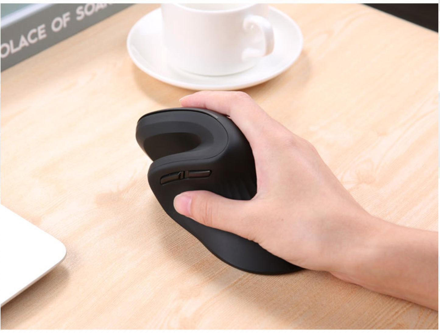 Ergonomic Vertical Wireless Mouse – 6 Buttons, Adjustable DPI, Wrist-Friendly Design
