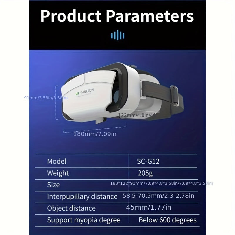 VR SHINECON G05A – Virtual Reality Glasses for Android/iOS