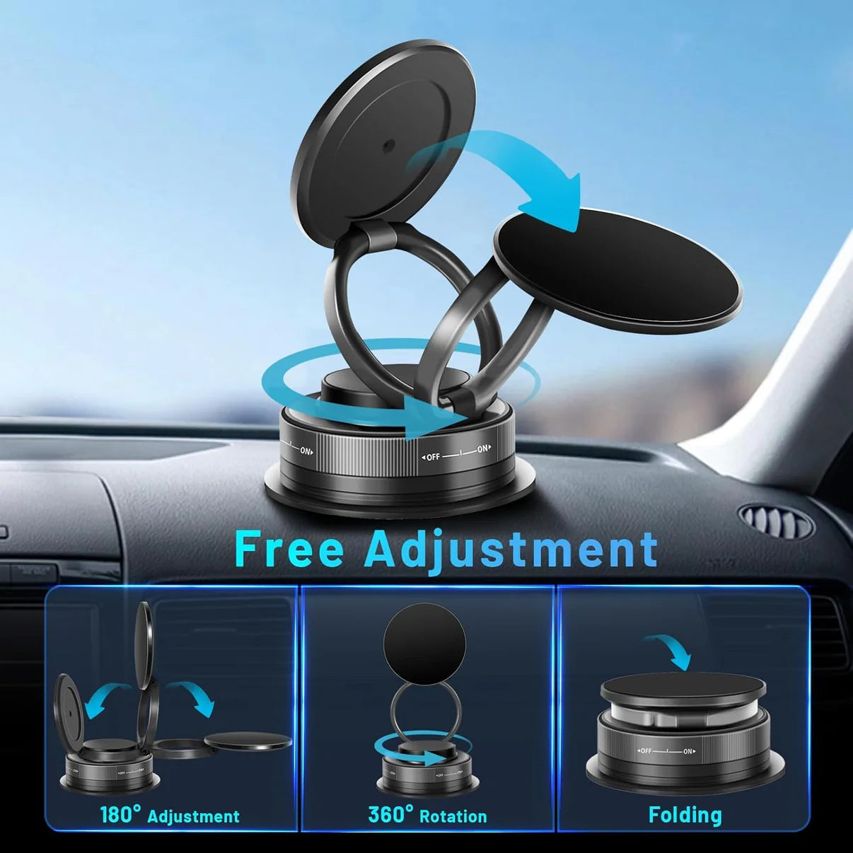 Magnifix Phone Holder | Strong Magnetic Vacuum Navigation