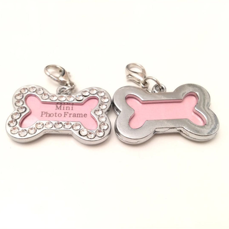 Luxury Metal Diamond Dog Pendant | Sparkling Pet Charm Tag