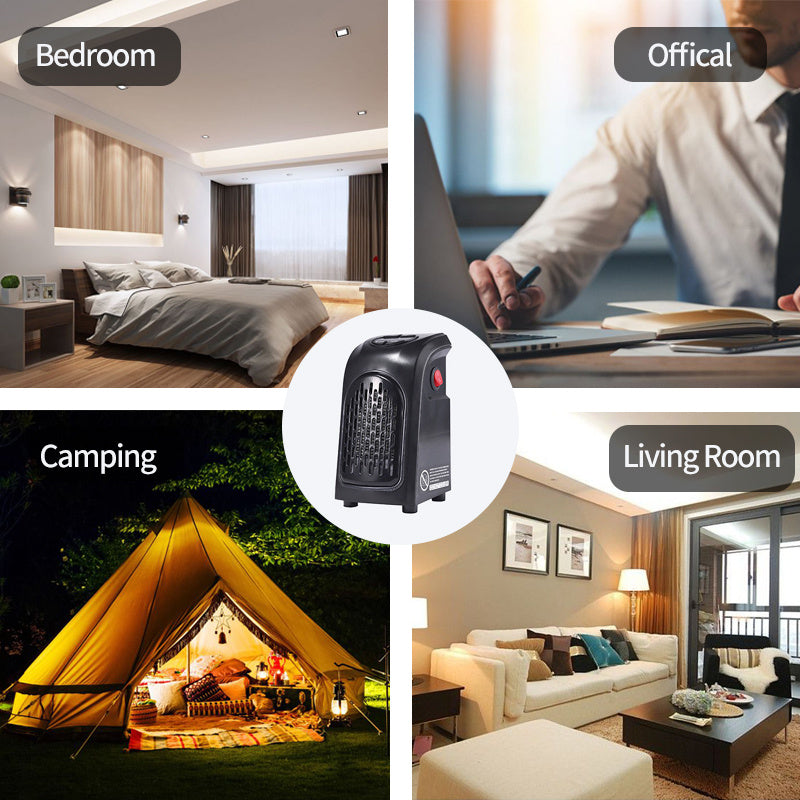 Mini Electric Ceramic Heater – Portable Fan Warmer for Home, Office & Camping