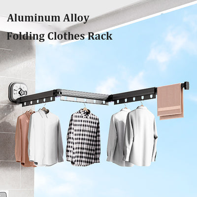 Aluminum Folding Clothes Hanger – No Drilling Needed