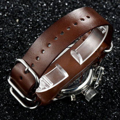 Men's Luxury Military Quartz Watch – LED Analog Sports Timepiece
