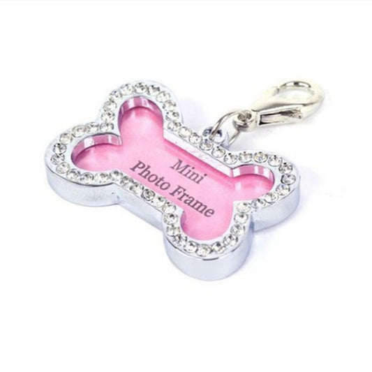 Luxury Metal Diamond Dog Pendant | Sparkling Pet Charm Tag