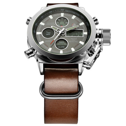 Men's Luxury Military Quartz Watch – LED Analog Sports Timepiece