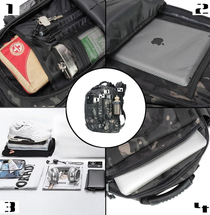 Expandable Tactical Backpack 40-64L – Military, Hiking & Gym Bag