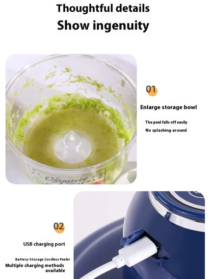 USB Rechargeable Automatic Electric Vegetable & Fruit Peeler