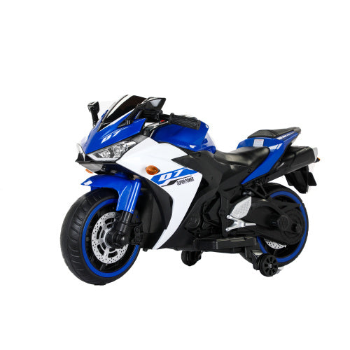 12V Electric Ride-On Motorcycle for Kids – Manual Throttle, Training Wheels, Lighting Wheels