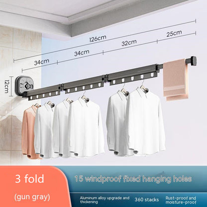 Aluminum Folding Clothes Hanger – No Drilling Needed