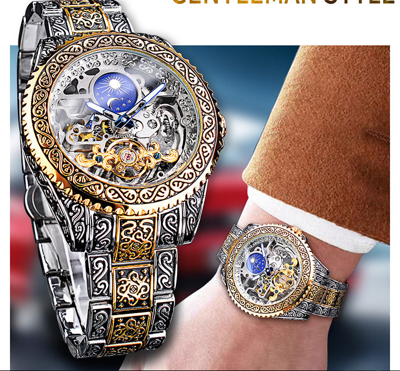 Elegant Men's Automatic Watch – Stainless Steel Luxury Timepiece