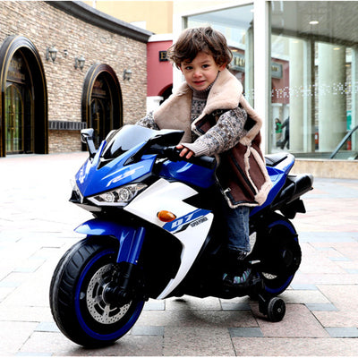 12V Electric Ride-On Motorcycle for Kids – Manual Throttle, Training Wheels, Lighting Wheels